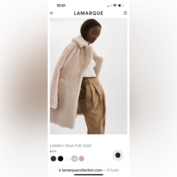 Lamarque Linnea Faux Fur Dusty Blue Buttery Soft Luxury Coat. Size Medium. - Picture 11 of 14